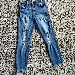 Size 5 celebrity pink distressed jeans